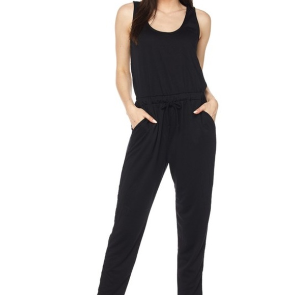 solid black jumpsuit